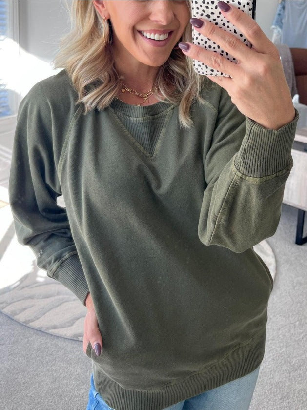 Kvinnelig komfortabel oversized sweatshirt med avslappet design Skjora