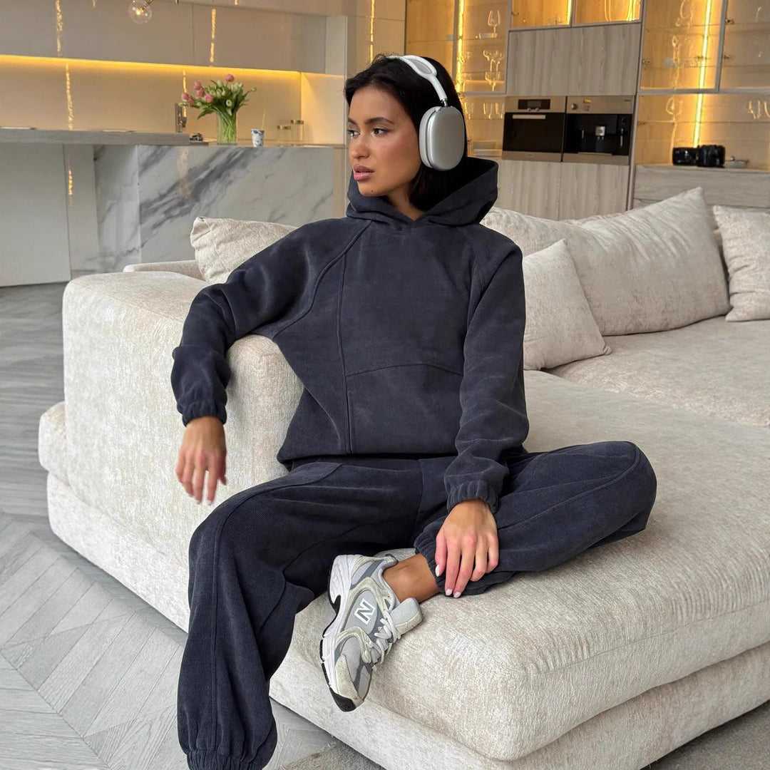 Kvinnens cozy fleece fritidssett Skjora