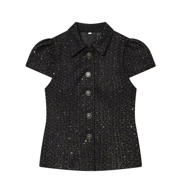 Dame moterbluse i tweed stil Skjora