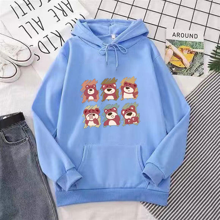 Ladies' Hoodie with Animal Cartoon Design Skjora