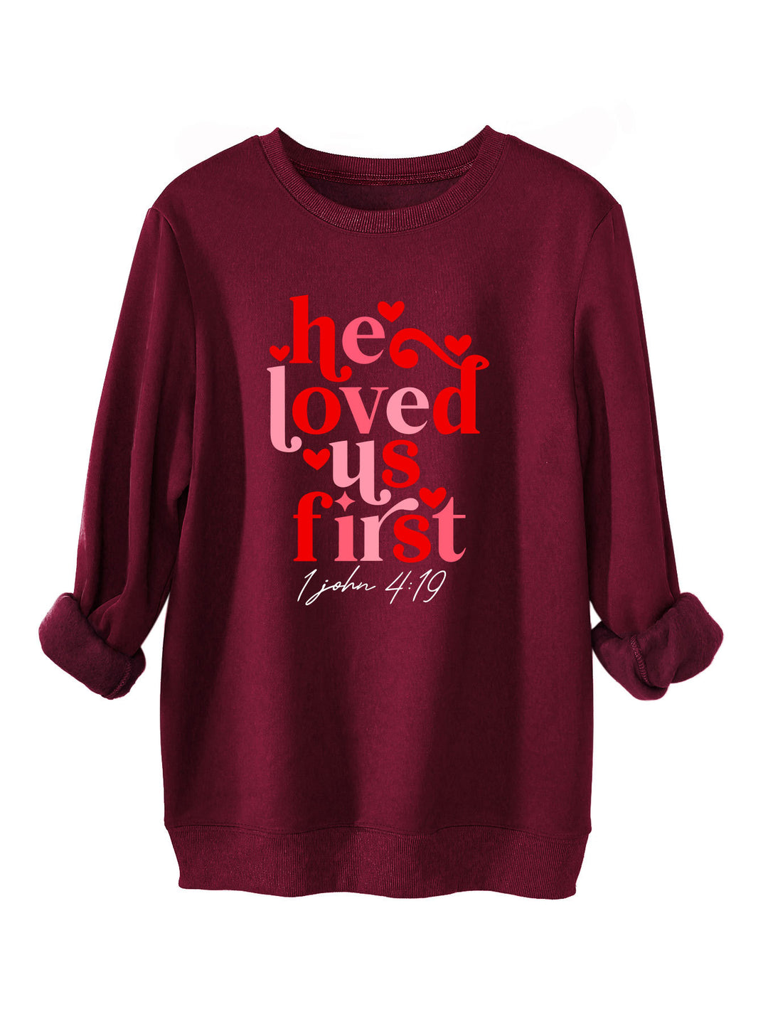 Dame sweatshirt med vennlig slagord og avslappet snitt Skjora