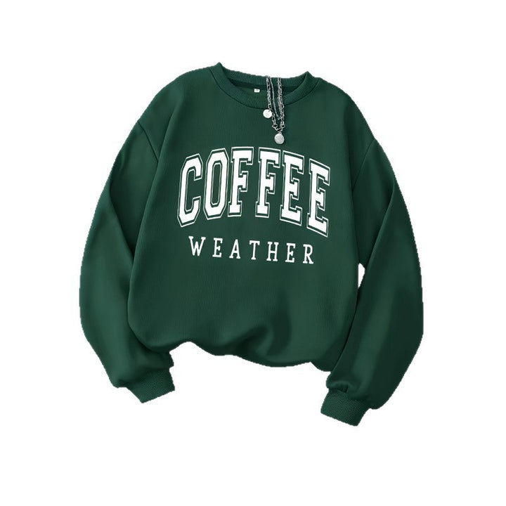 Dame sweatshirt med moderne Coffee Weather trykk Skjora