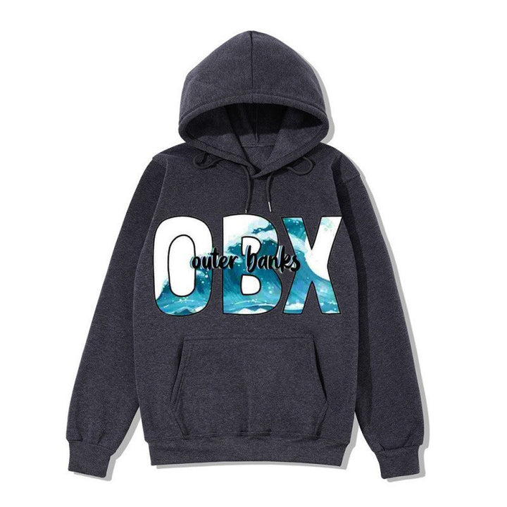 Dame hoodie med maritim grafisk design Skjora