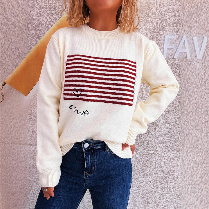 Dames koselig sweatshirt med grafisk trykk Skjora