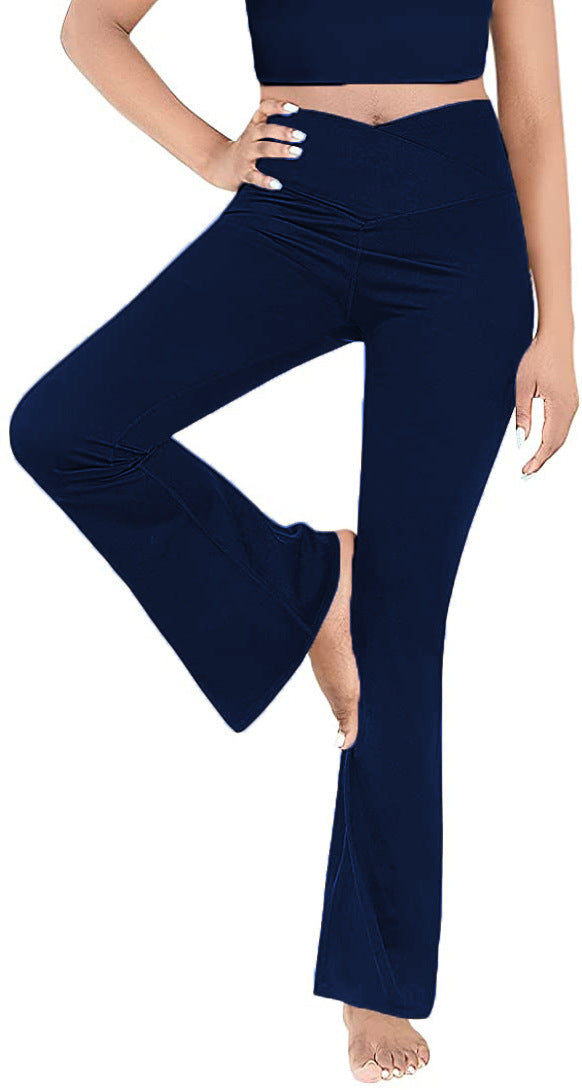 Dame casual bootcut leggings med høy midje og pustende materiale Skjora