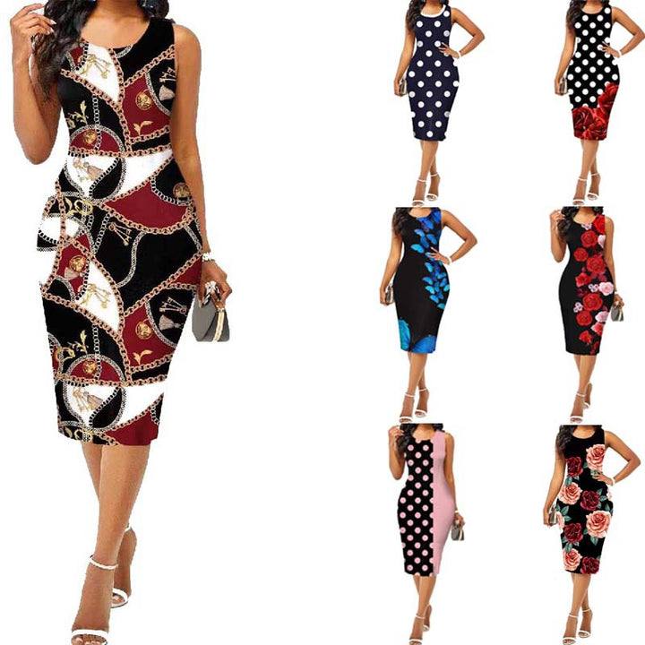 Damer Elegant blomsterdesign kveldskjole Skjora