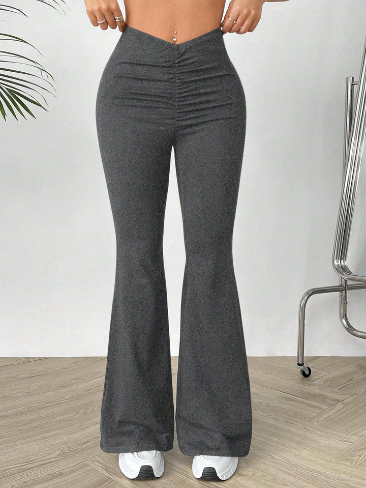 Kvinnenes Høy Midje Bootcut Bukser Skjora