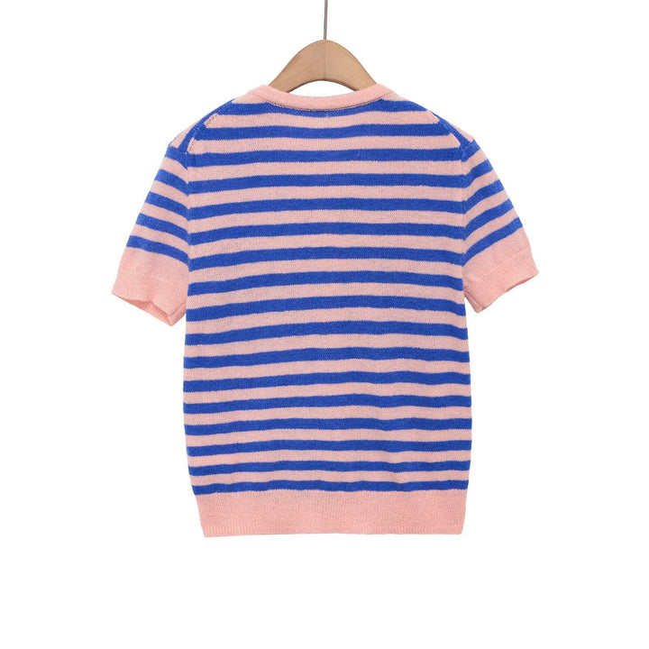 Dame Knapp-Ned Pullover Skjora