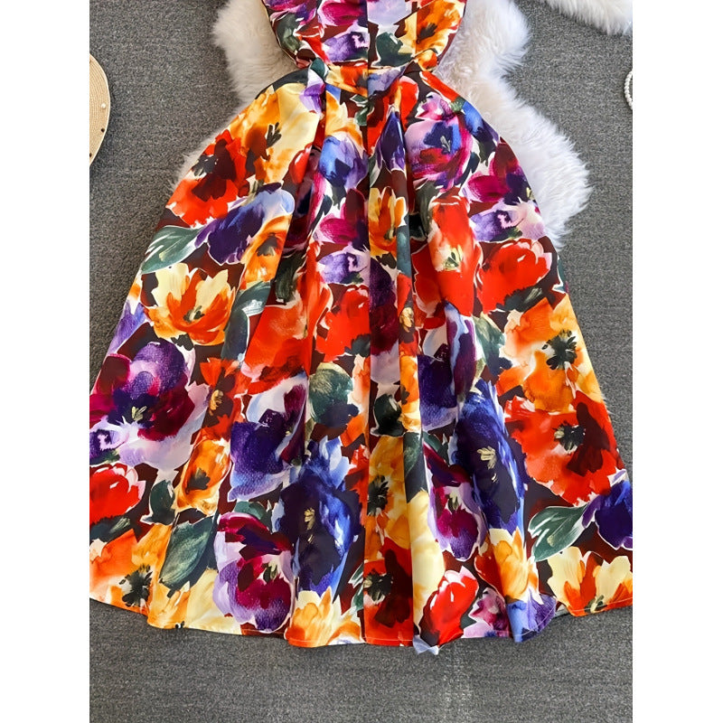 Dame Maxi-kjole med floral design og elegant snitt Skjora