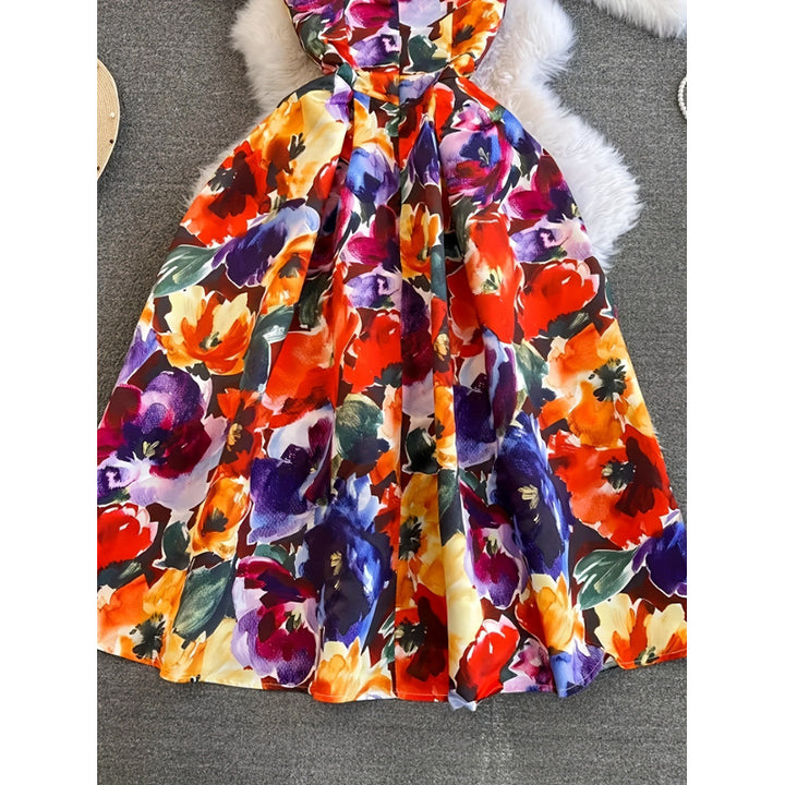 Dame Maxi-kjole med floral design og elegant snitt Skjora