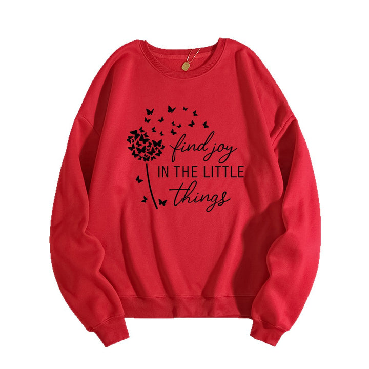 Kvinnegenser med motiverende slogan og blomsterprint Skjora