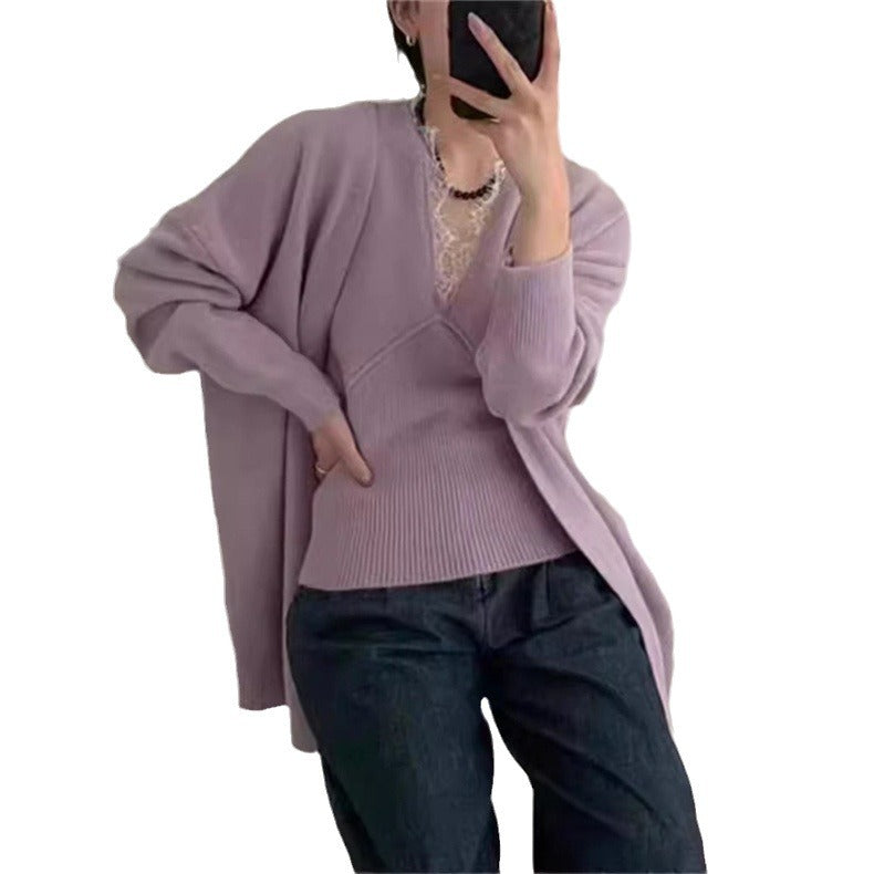Dame casual cardigan med en løs passform og komfortabelt materiale Skjora