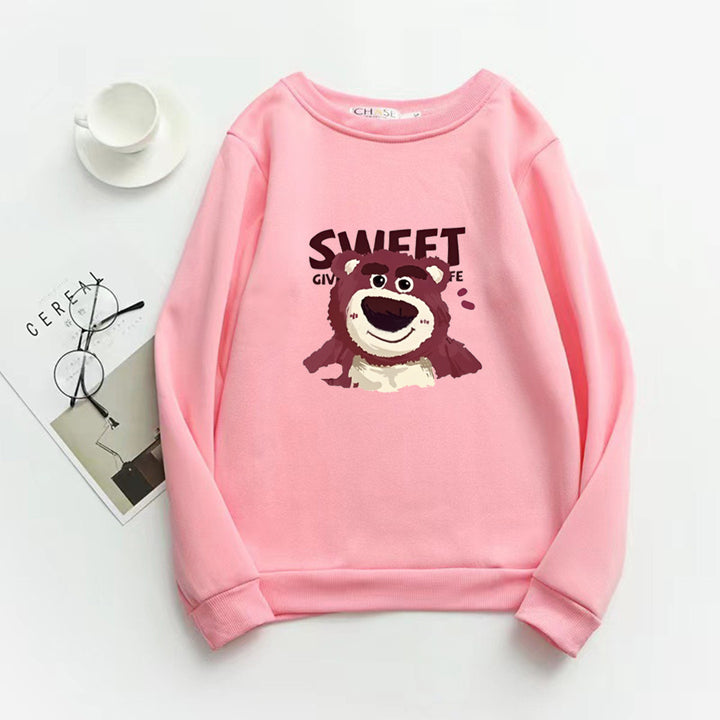 Dame Sweatshirt med søtt bjørnemotiv Skjora