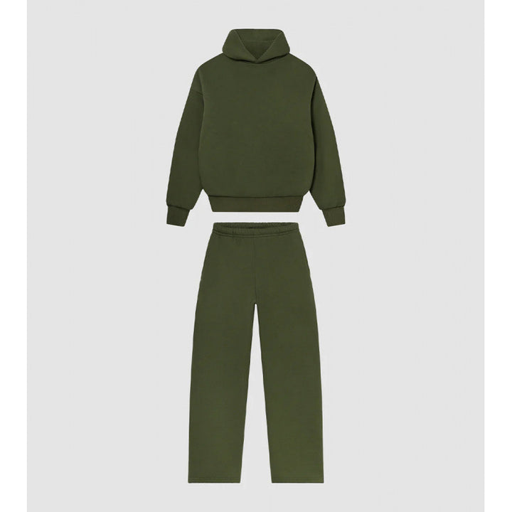 Kvinnenes Cozy Sweatshirt og Bukse Sett med Høy Krage og Casual Fit Skjora