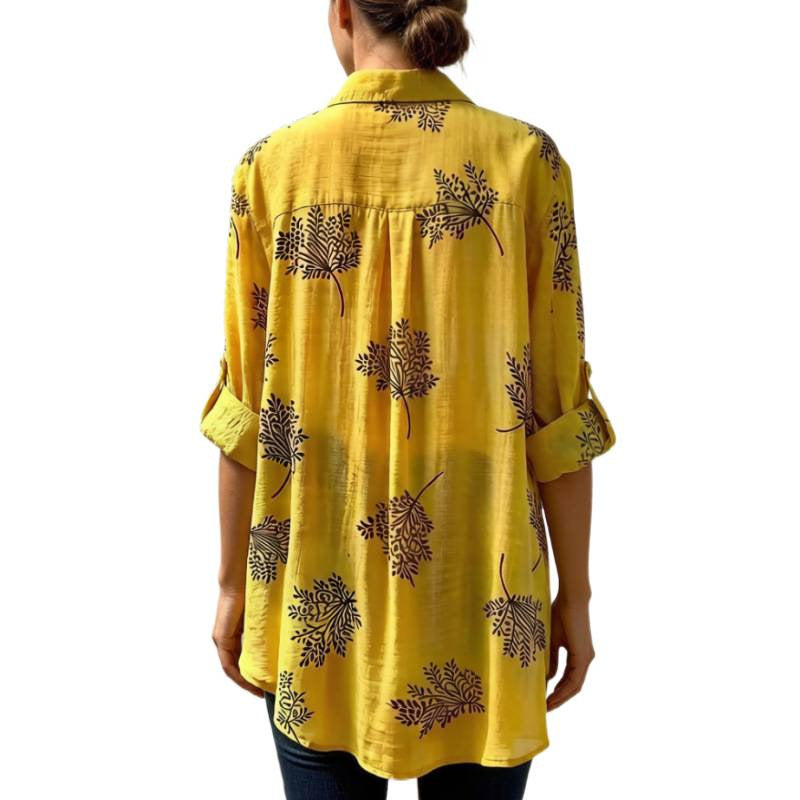 Dame bluser skjorte med blomsterdesign og avslappet snitt Skjora
