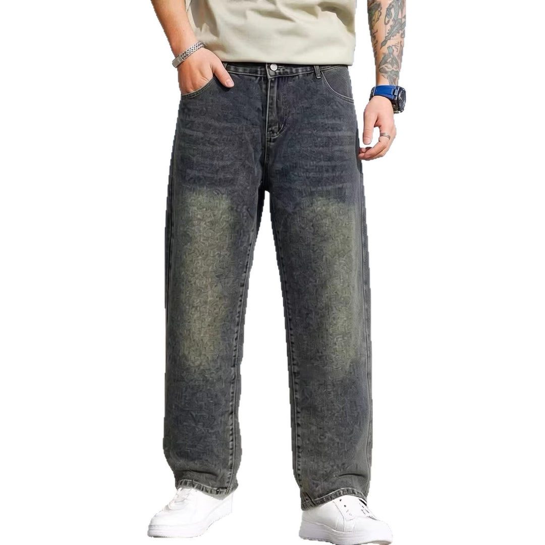 Herre casual jeans med unik design Skjora