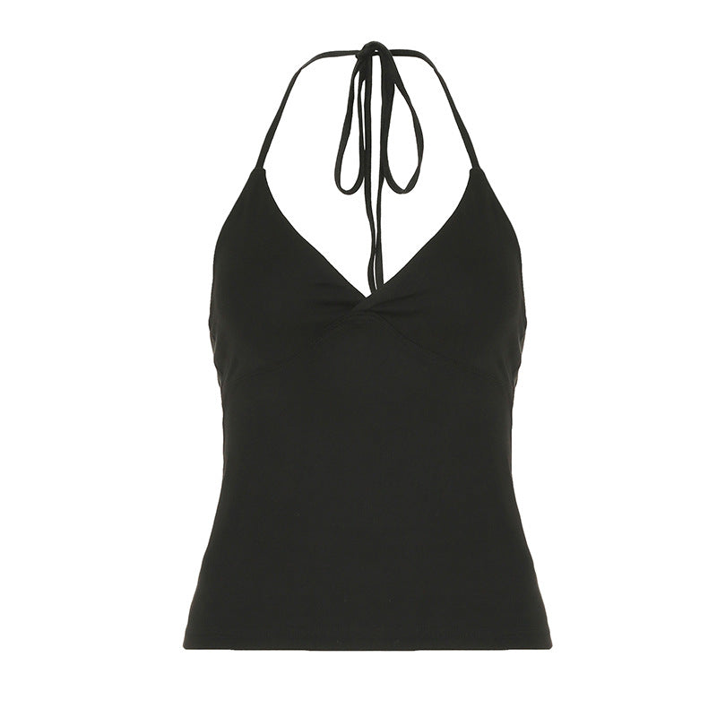 Dame Spaghettistropp Tanktop med raffinert omslagsdesign Skjora