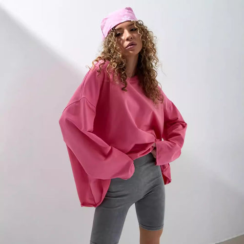 Dame oversized Langarm-Shirt Skjora