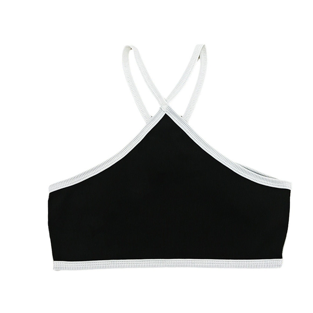 Damer sporty crop-top med leken korsettdesign Skjora