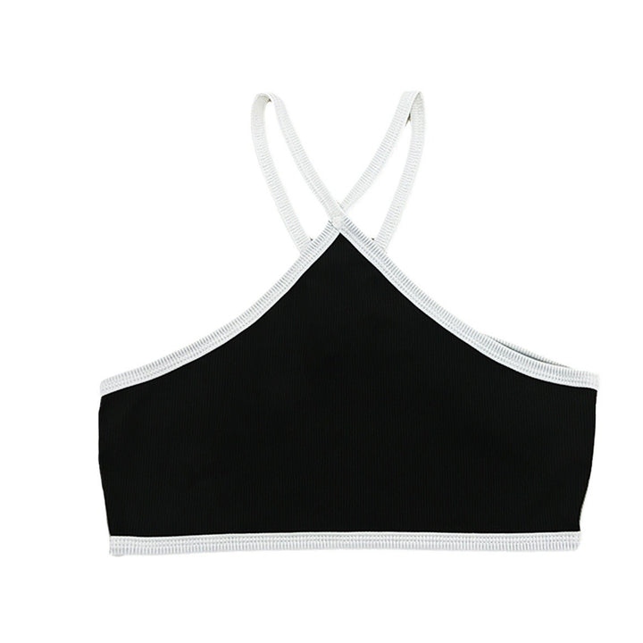 Damer sporty crop-top med leken korsettdesign Skjora