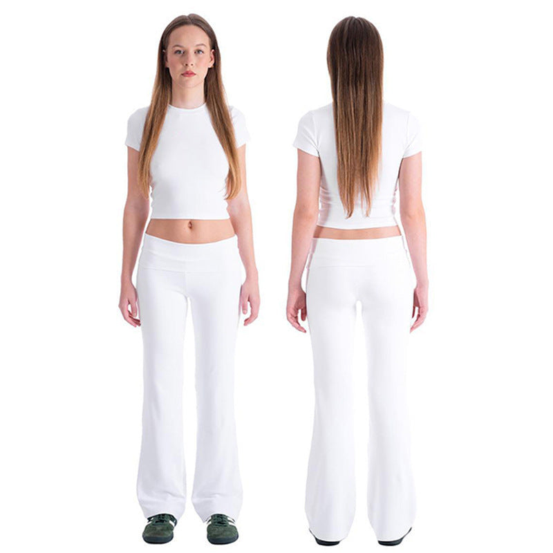 Kvinners loungewear-sett med tettsittende topp og komfortable joggebukser