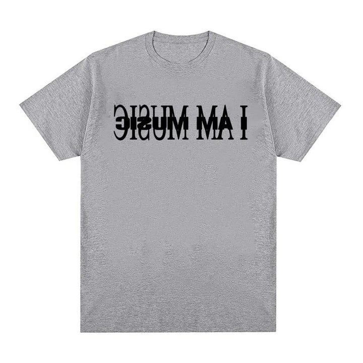 Dame T-skjorte med moderne typografisk trykk Skjora