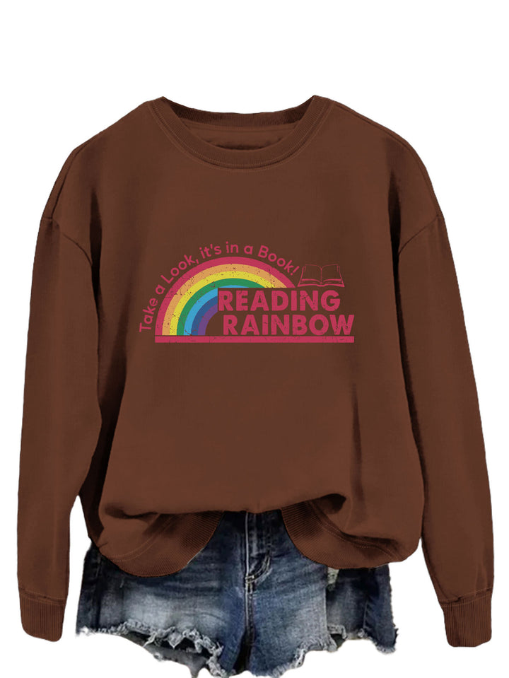 Dame avslappet sweatshirt med unik trykk Skjora