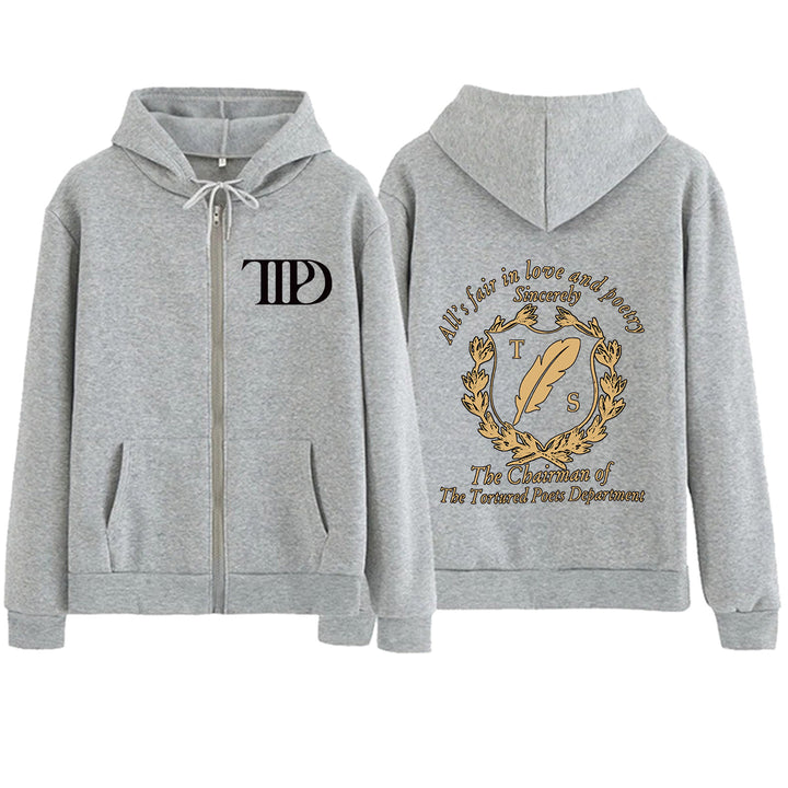 Kvinne fleece hettejakke med unikt design og komfortabel passform Skjora