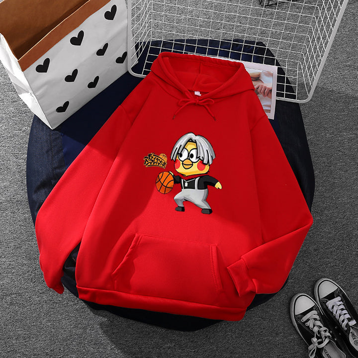 Dame hoodie med kreativ basketballmotiv Skjora
