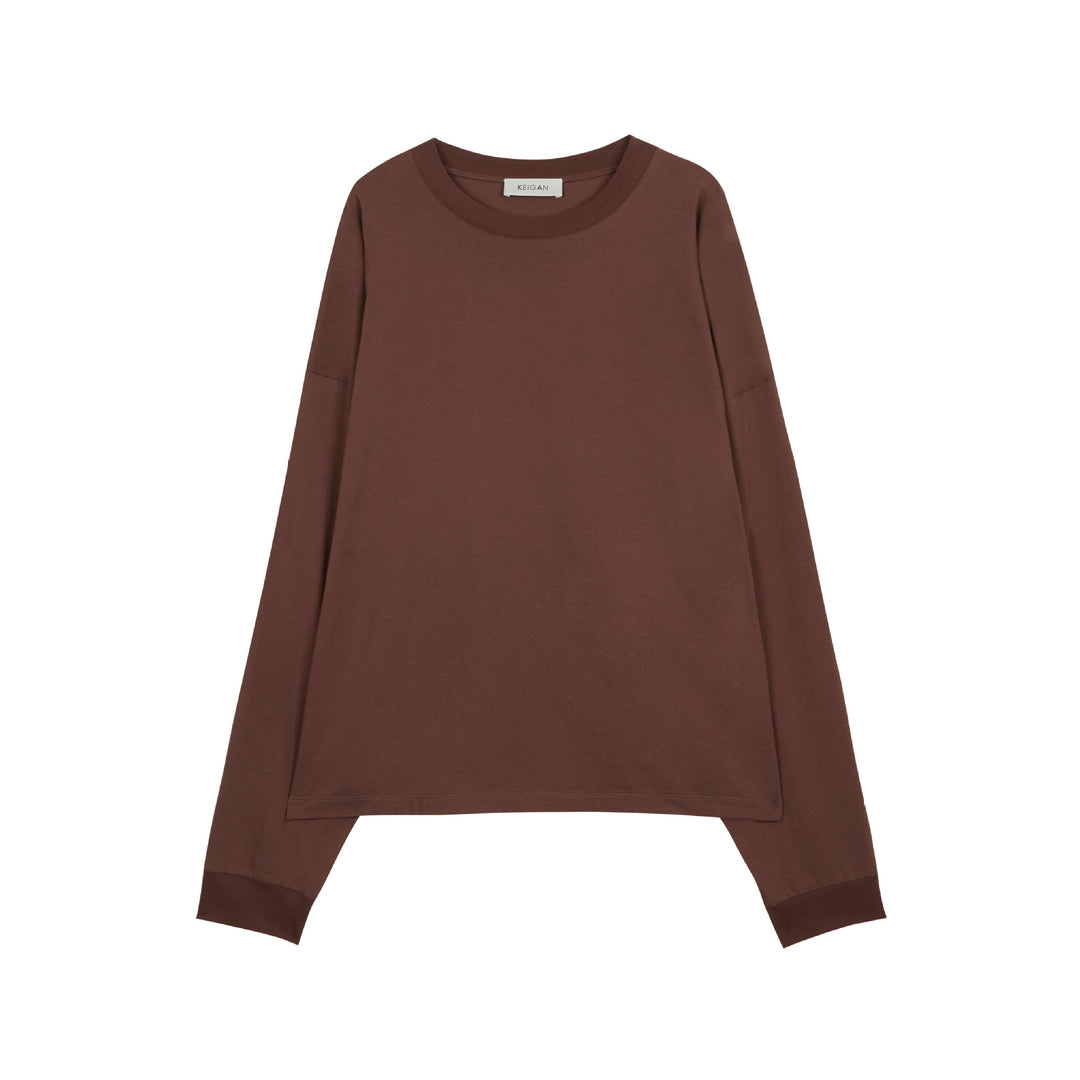 Dame Langermet T-skjorte i minimalistisk design Skjora