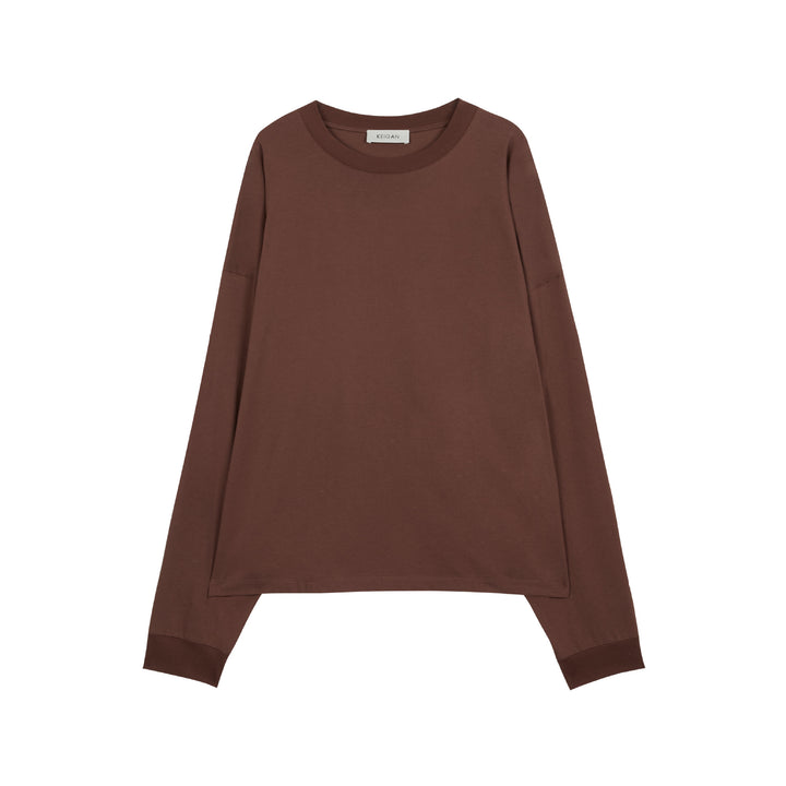 Dame Langermet T-skjorte i minimalistisk design Skjora