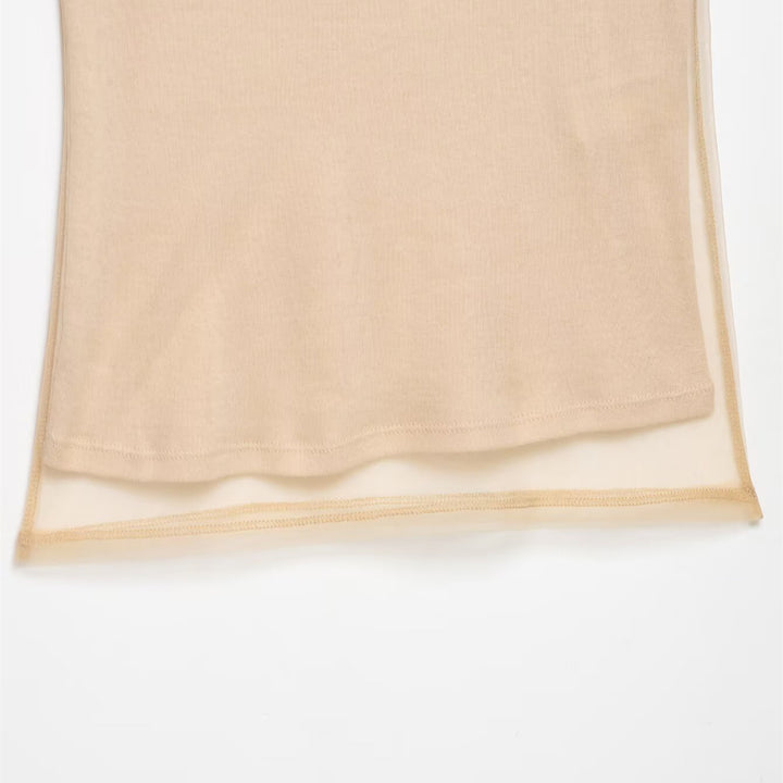 Dame Spaghetti-stroppe topp laget av lett mikrofiber Skjora