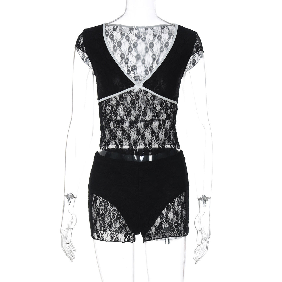 Women's pointy top with shorts set Skjora