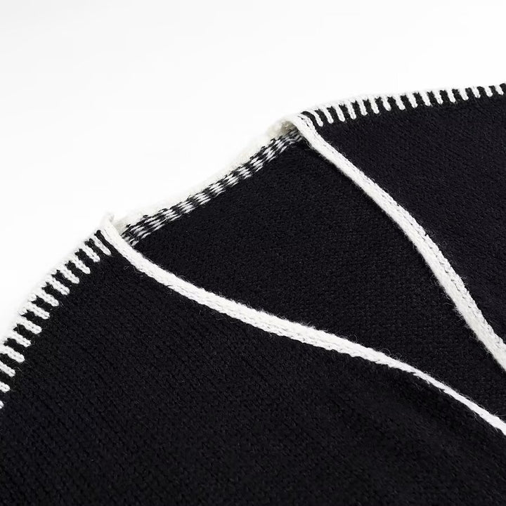 Kvinnenes åpne cardigan med elegante kontrastsømmer Skjora