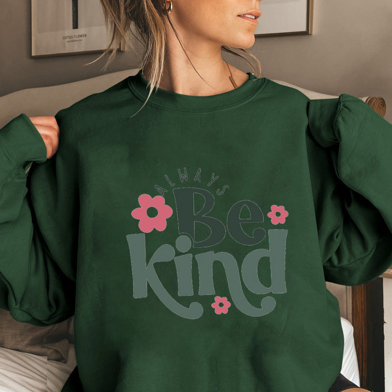 Dame sweatshirt med motiverende budskap og trendy puffermdesign Skjora