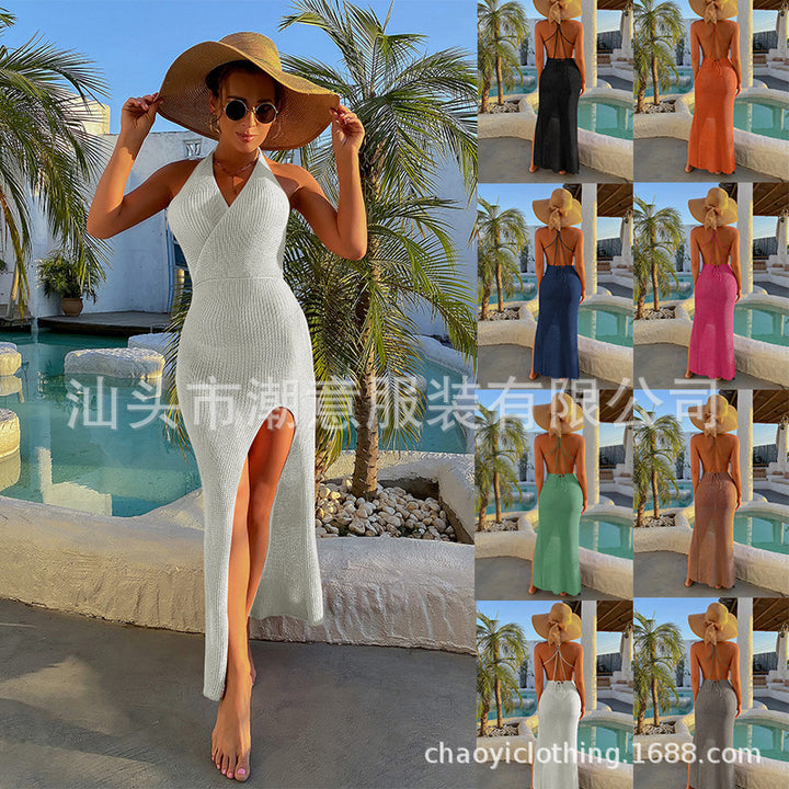Damen Maxikleid mit extravaganter Beinschlitze Skjora