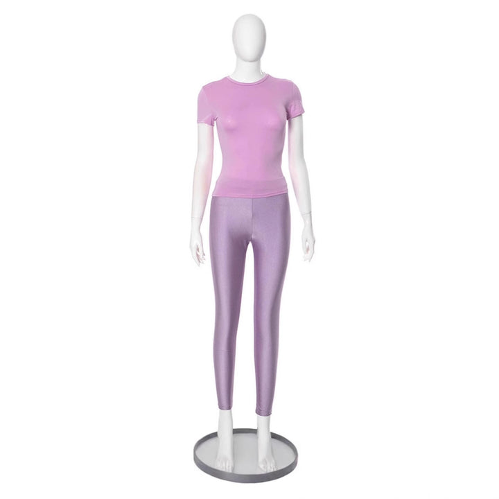 Dame Figurtilpasset T-skjorte og leggings sett Skjora