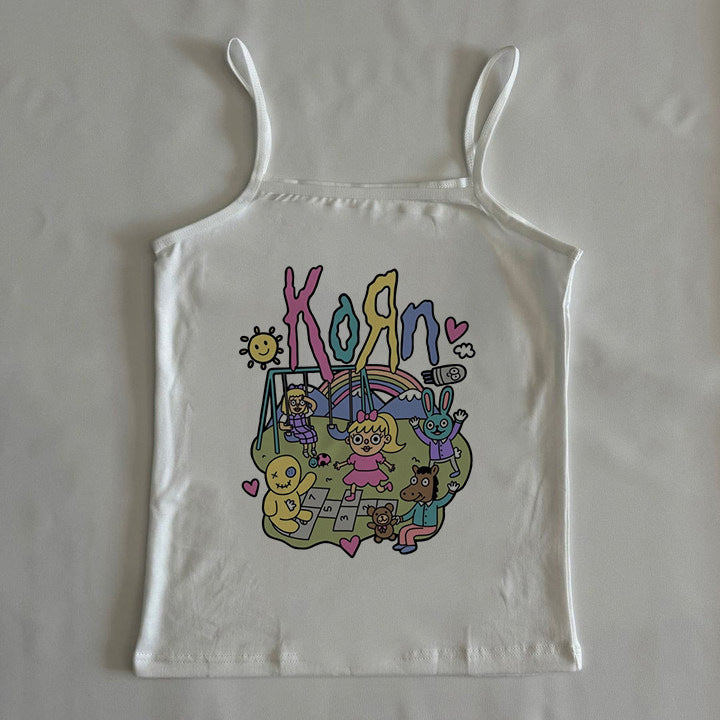 Damer Kortermet T-skjorte med lekne grafikkdesign Skjora