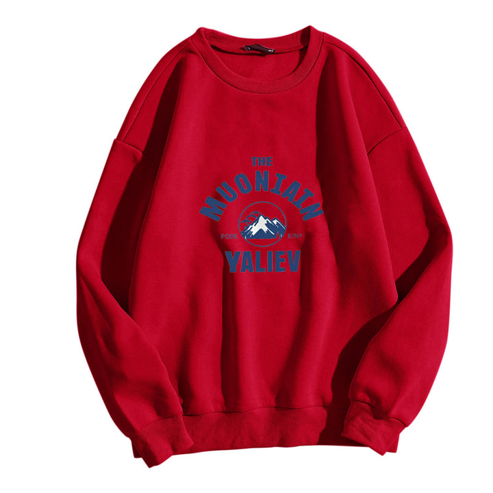 Kvinnelig koselig genser med frontfjellmotiv Skjora