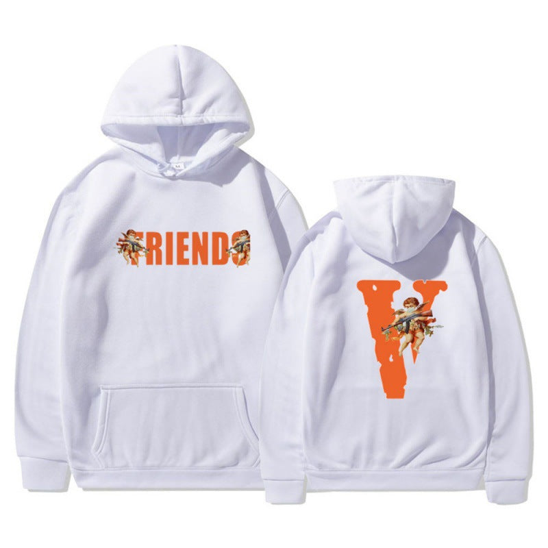 Dame hoodie med karakteristisk front- og baktrykk Skjora