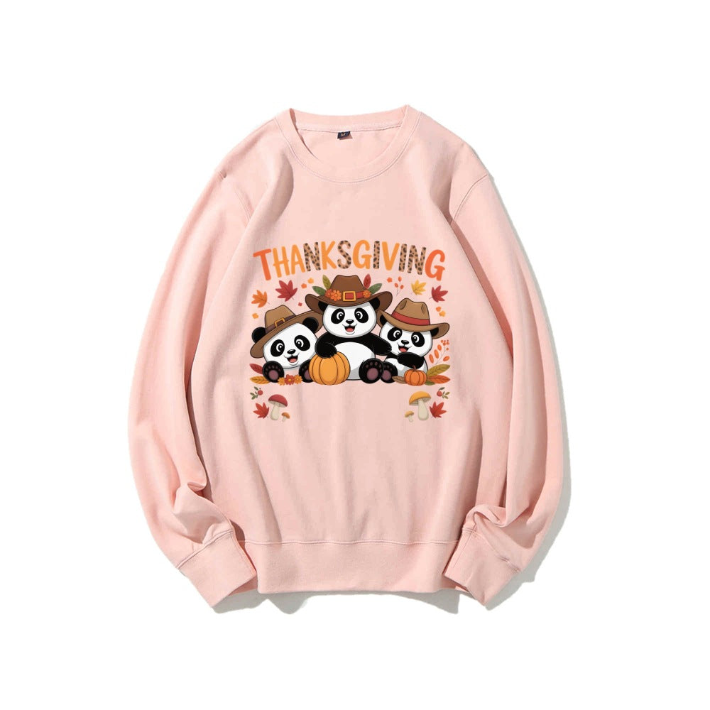 Dame sweatshirt med morsomt dyremotiv og høstmotiv Skjora