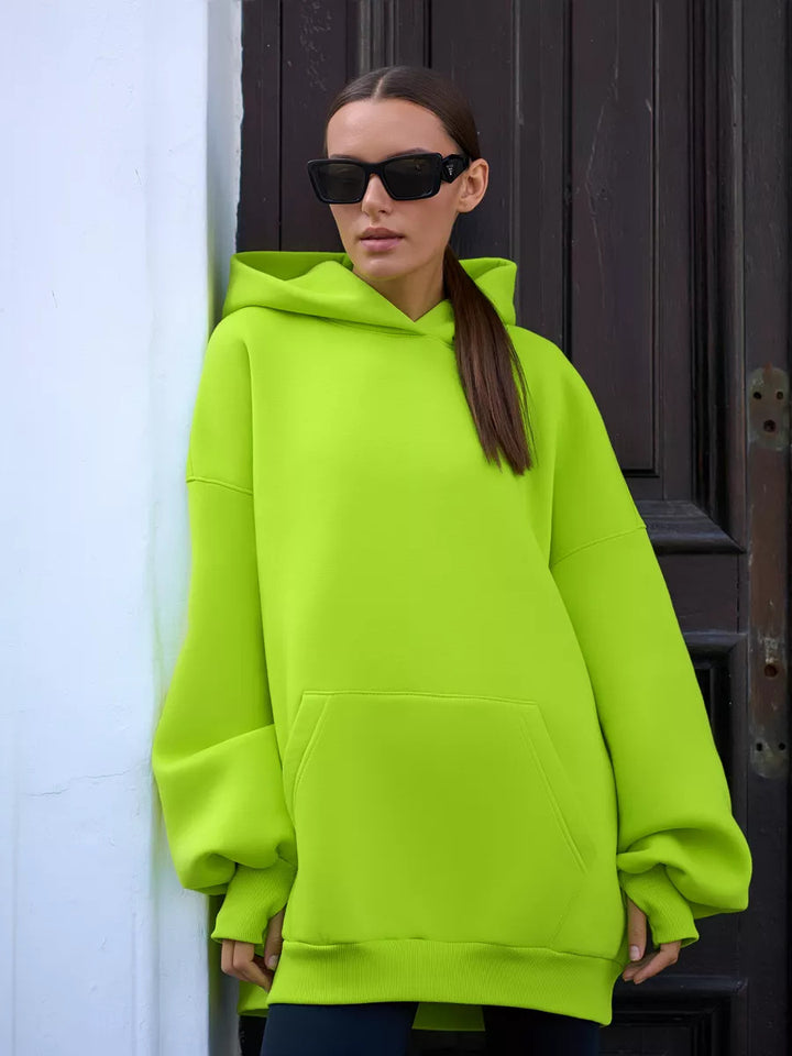 Dames oversized hoodie met volumineuze mouwen en geïntegreerde kangoeroezak Skjora
