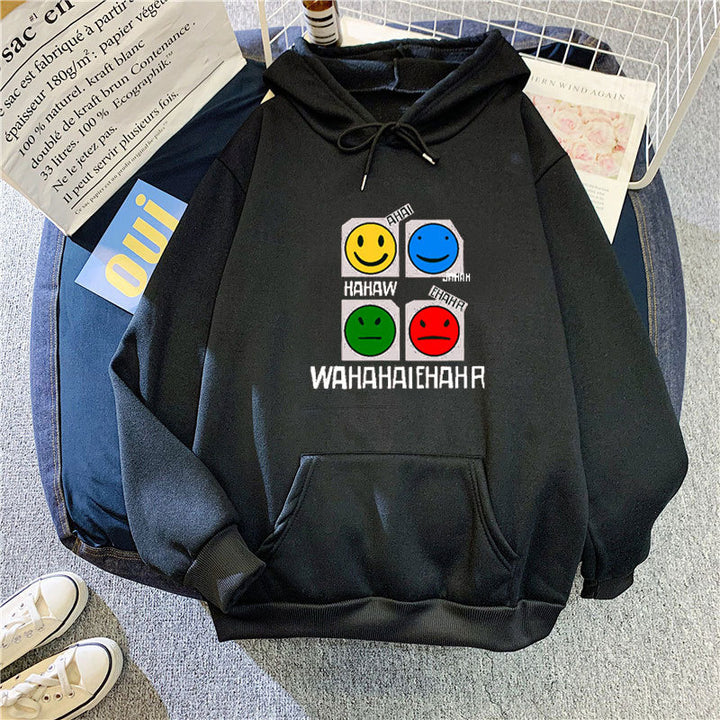 Kvinnehettegenser med livlig emoji-design Skjora
