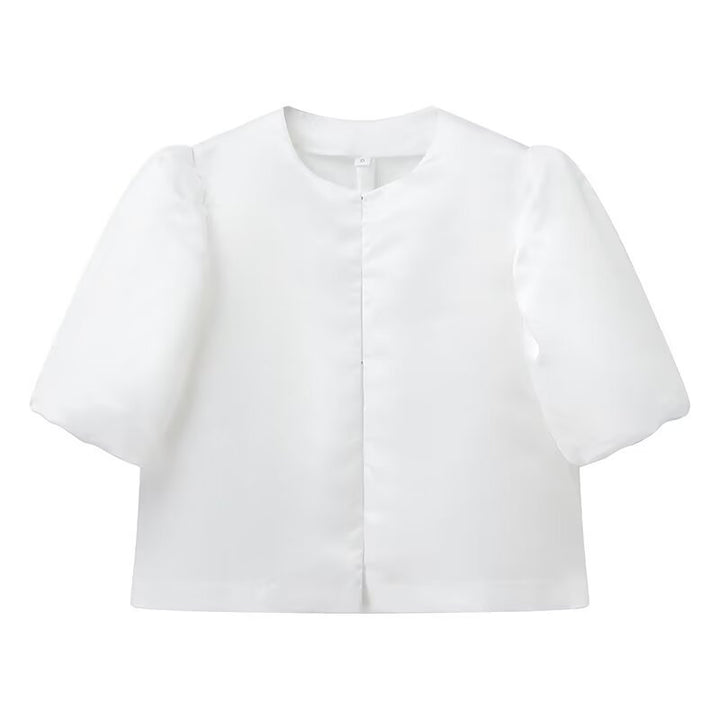 Damer elegant jakke med pufferm og kort snitt Skjora