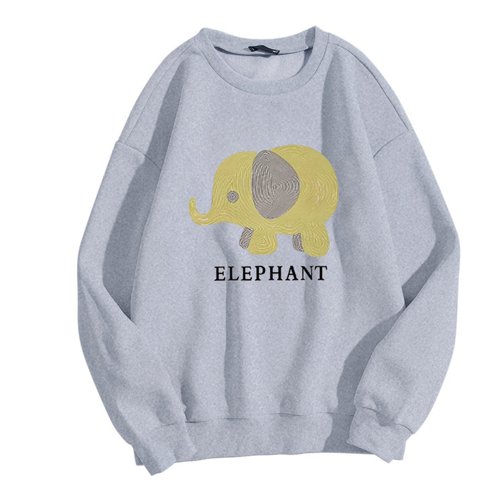 Dame sweatshirt med søtt elefantmotiv Skjora