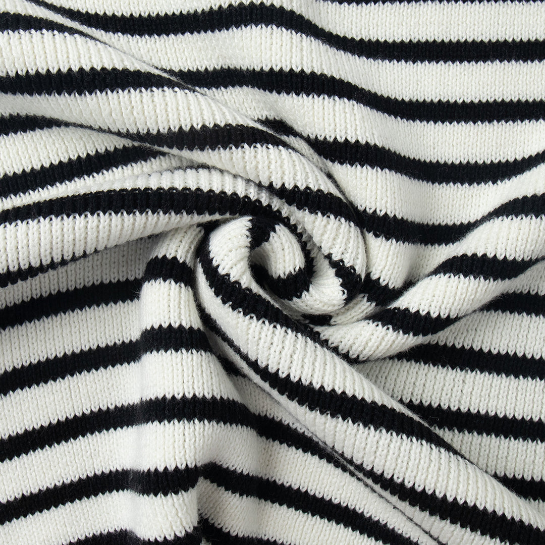 Kvinne Striped Strikkegenser med Cozy Fit Skjora