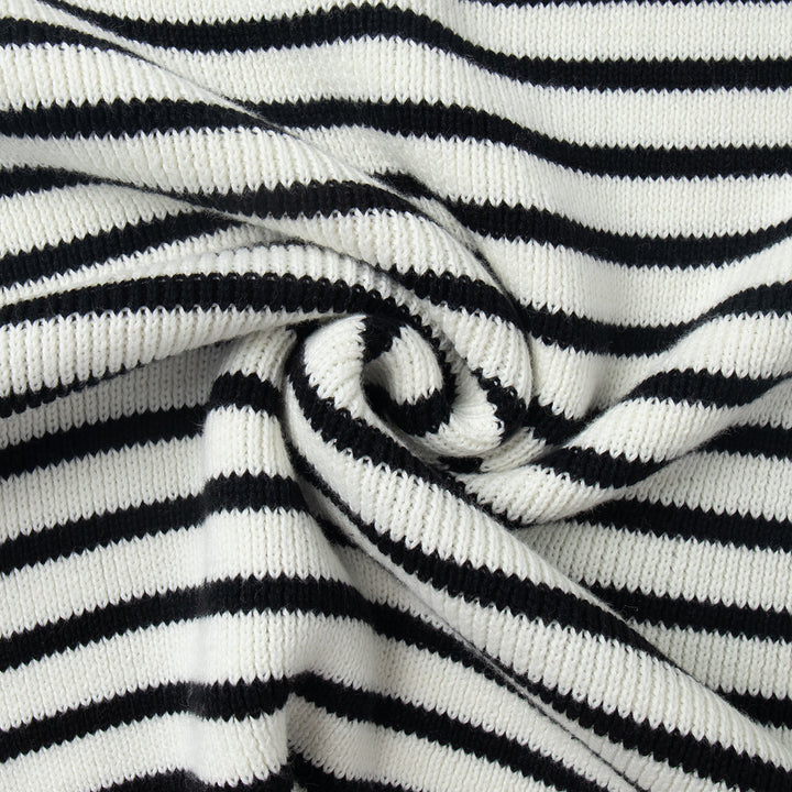 Kvinne Striped Strikkegenser med Cozy Fit Skjora