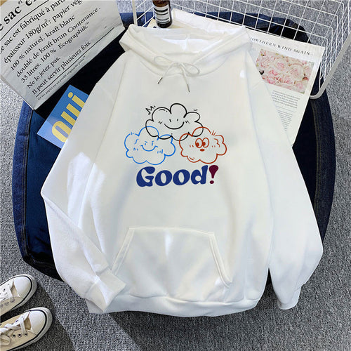 Damen Kapuzenpullover mit verspieltem Cloud-Design Skjora