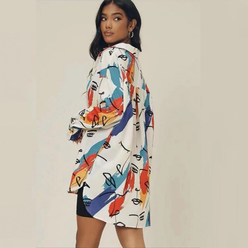 Mote kvinne bluse oversized Skjora