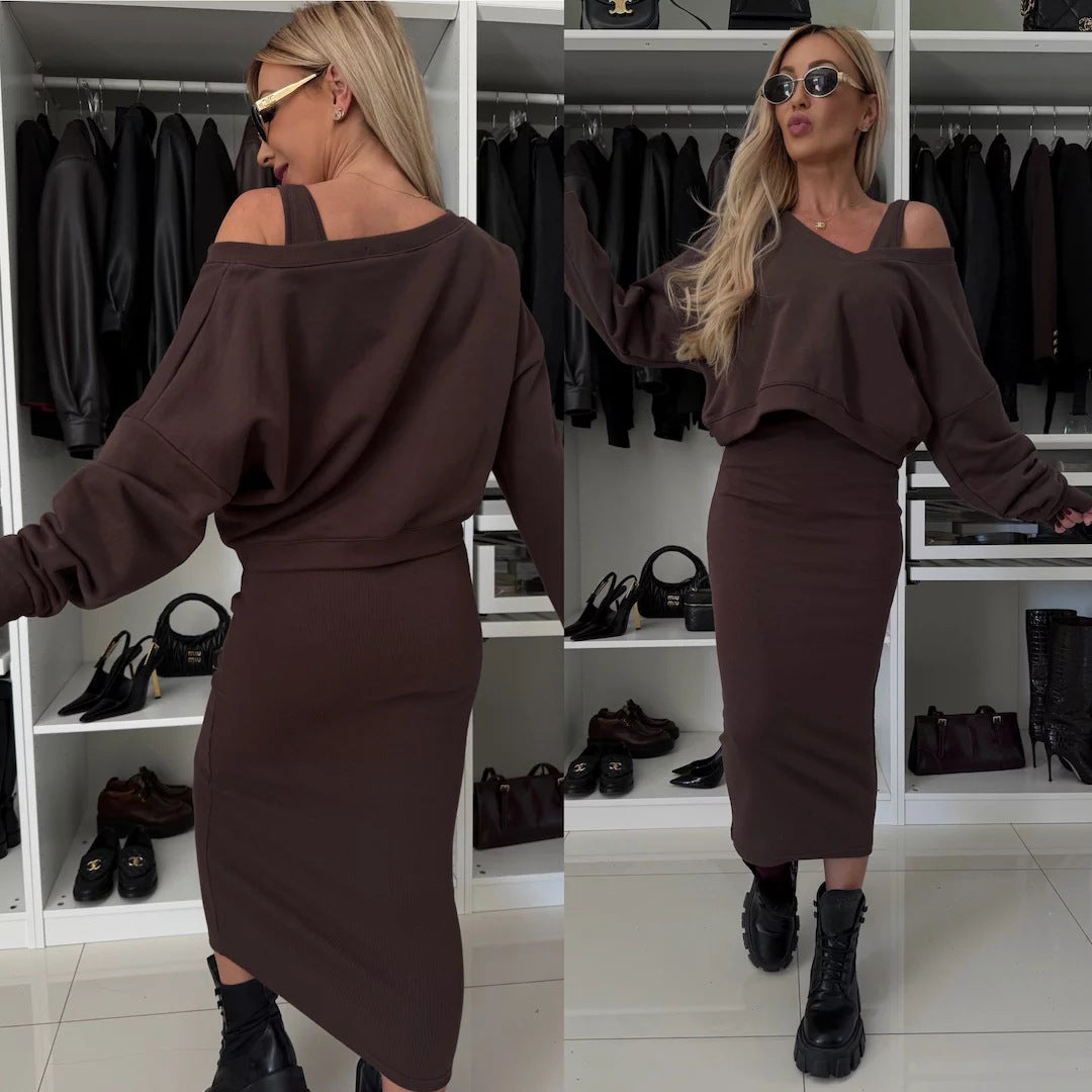 Kvinnes elegant og uformell klessett med cropped topp Skjora